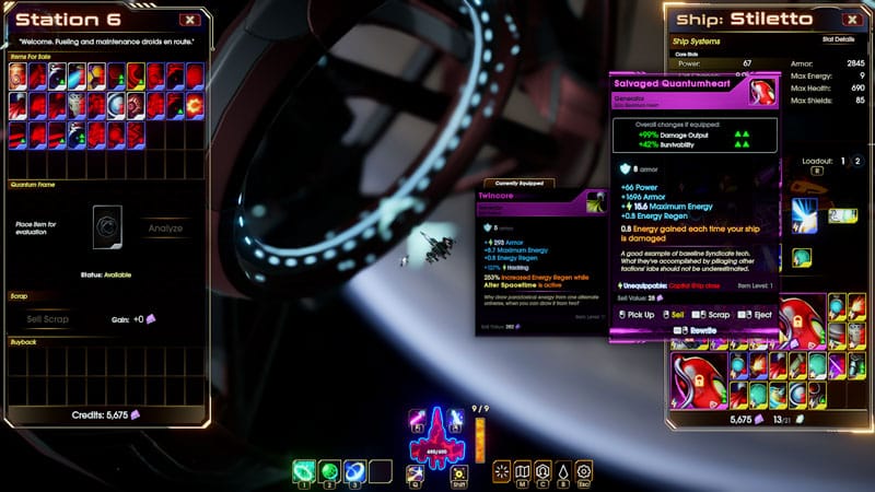 Deep progression view showing layered systems for upgrades and long-term builds