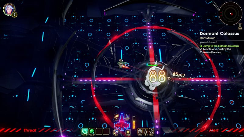 Rewrite system interface adjusting mission difficulty and reward settings during a run