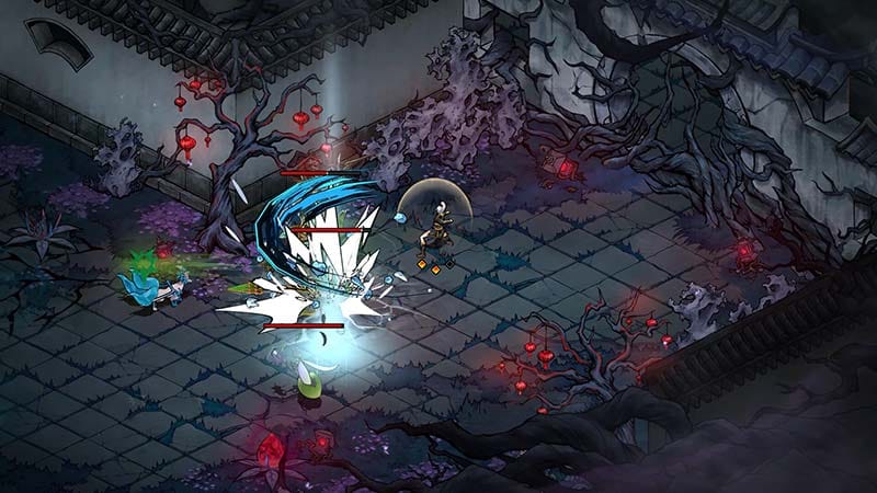 In-game interface displaying Ink Gems and artifact selection during a run-based progression screen