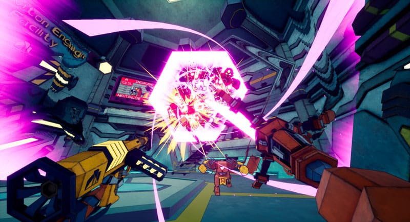 Action gameplay scene captured in Rebel Engine