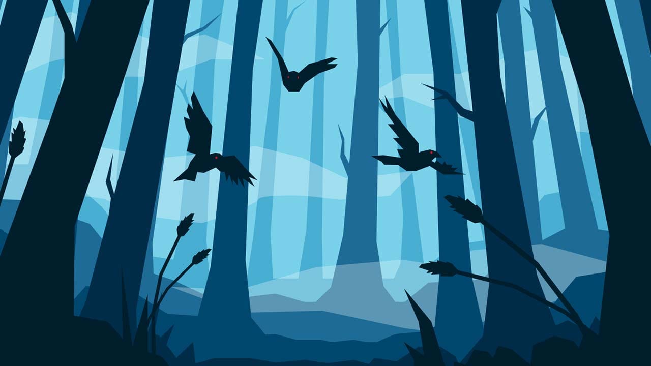 Key art background for Reigns: The Witcher by Nerial and Devolver Digital