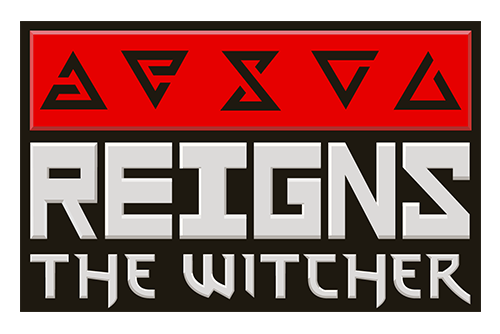 Reigns: The Witcher logo by Nerial and Devolver Digital