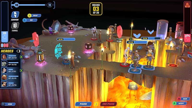 Tactical movement across a grid-based environment with terrain elements