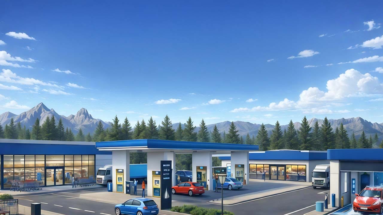 Side-scrolling game environment with simple platforms and visual effects