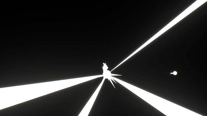 Platforming sequence through an abstract environment with vertical movement