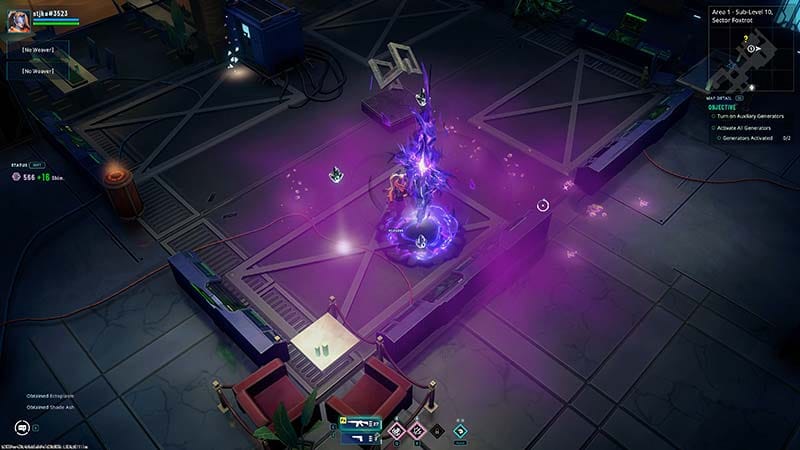 Game interface displaying character upgrades and mission information