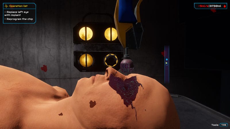 Black market implant trade system in Ripperdoc Simulator cyberpunk sim