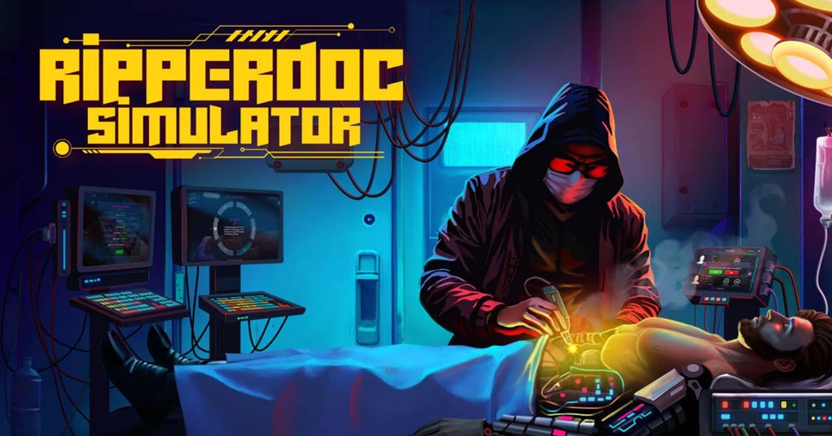 Ripperdoc Simulator PC Steam key art by Kool2Play cyberpunk medical sim