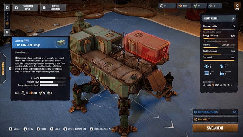 Combat encounter featuring a heavily armored Trampler exchanging fire in an open desert zone