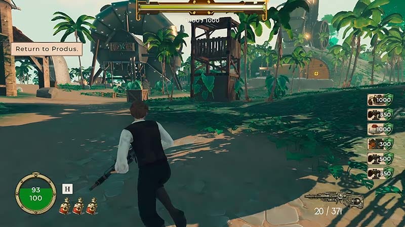 Combat interface showing turret and weapon control options