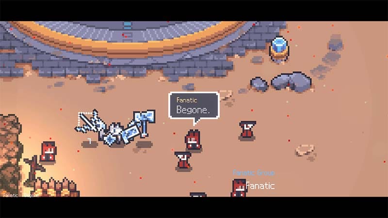 Player exploring a fantasy dungeon environment filled with hostile creatures
