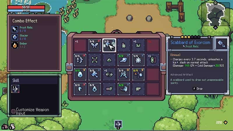 Boss battle scene inside the tower during an action roguelite encounter