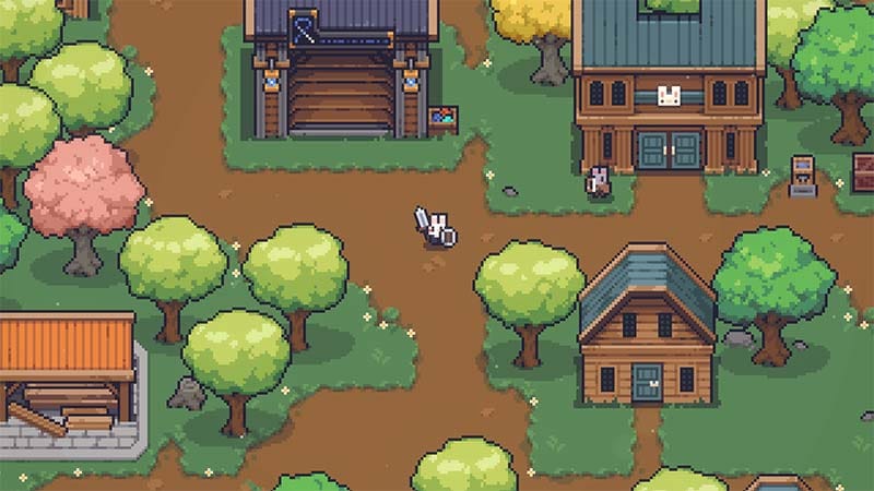 Tower exploration scene featuring environmental hazards and branching paths
