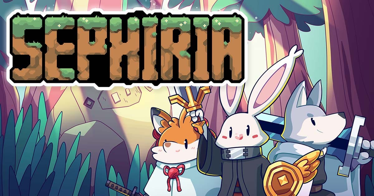 Promotional artwork featuring a brave bunny exploring the mysterious tower in Sephiria