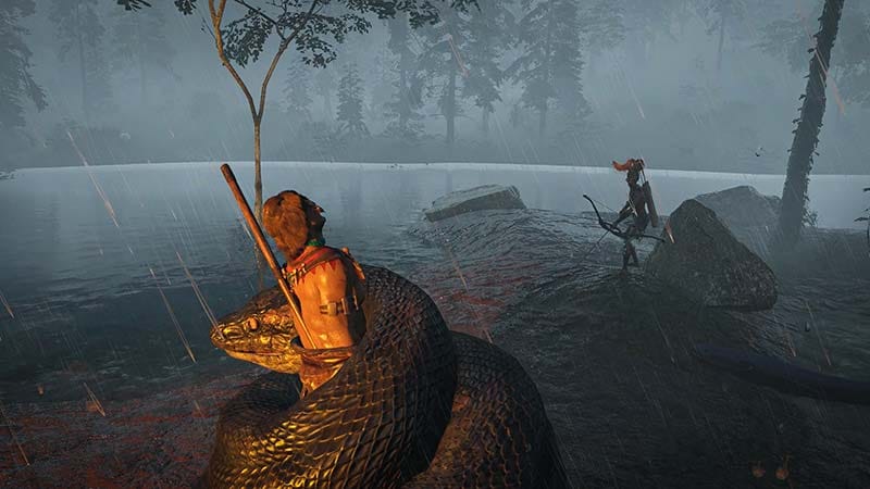 Gameplay screenshot of survival crafting and exploration systems