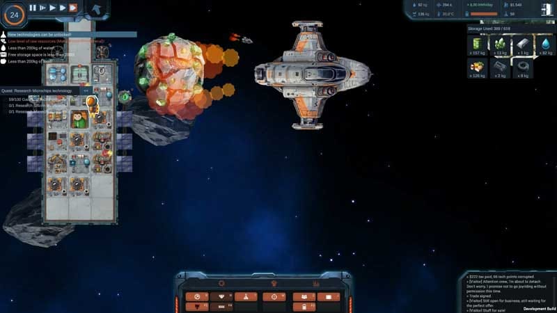 Navigation view through corridors and automated pipe networks in the station