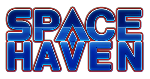 Space Haven logo displayed as a clean sci-fi title design