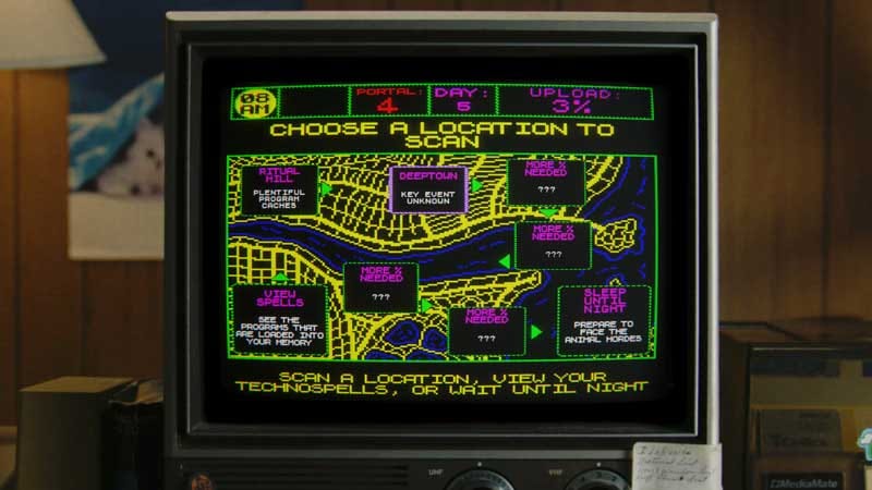 Dense gameplay interface showing multiple lanes, spells, and survival indicators under pressure