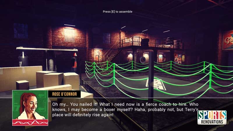 Menu interface showing equipment upgrades and customization options