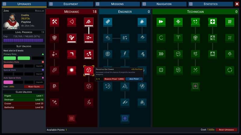 Early gameplay scene with basic ship movement and weapon use