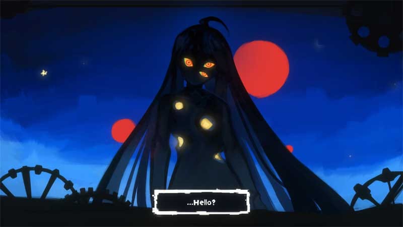 Combat scene with telegraphed enemy intent arrows and damage previews