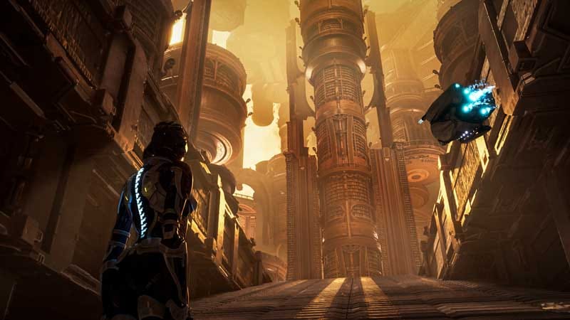 Game interface displaying abilities, upgrades, and system indicators