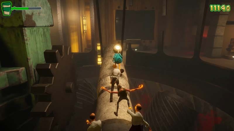 Third person gameplay view from Strange Brew 3D action platformer