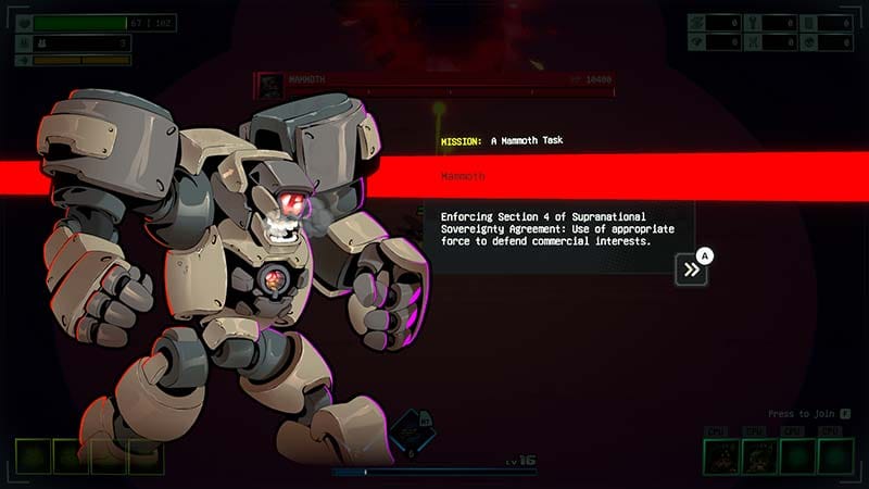 Close-up scene of a mercenary engaging enemies in combat