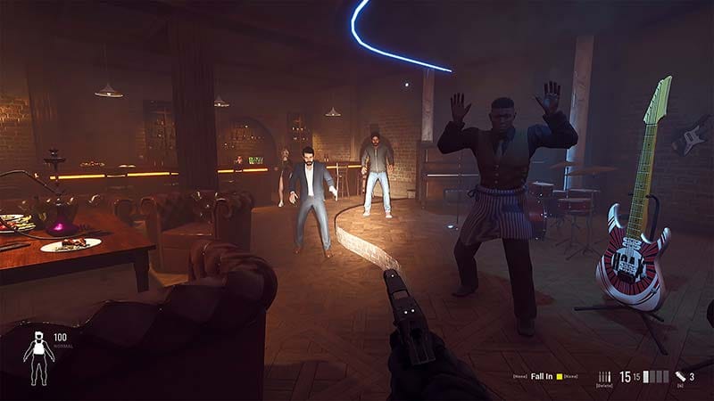 Rural environment patrol showing open terrain tactical movement