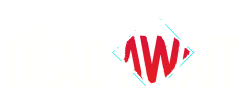 The Dead Await title logo presented in survival horror deckbuilding RPG style typography