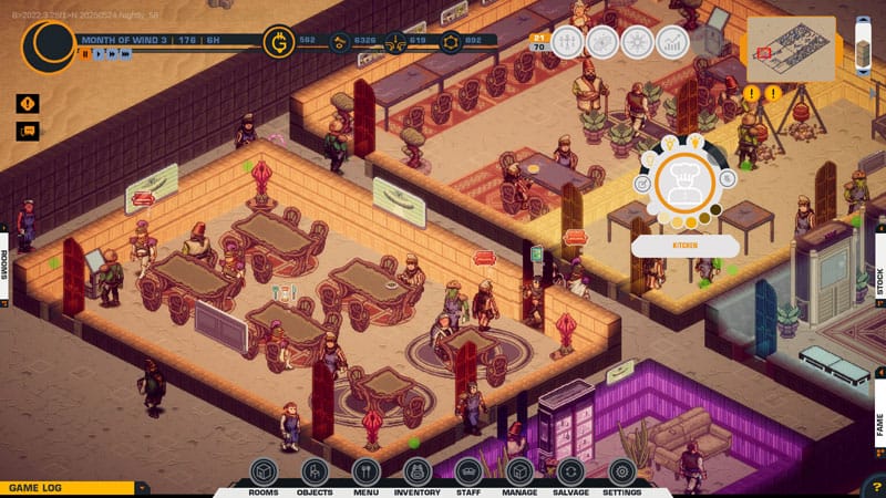 Base building and resource management gameplay