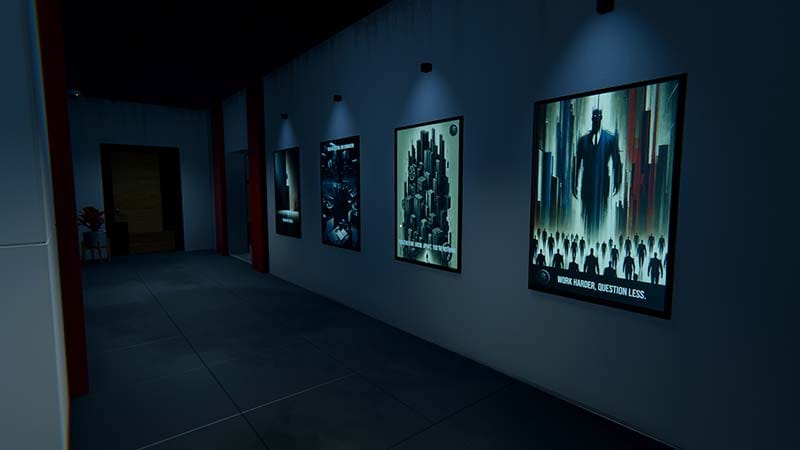 Game interface showing evidence examination during a first-person investigation