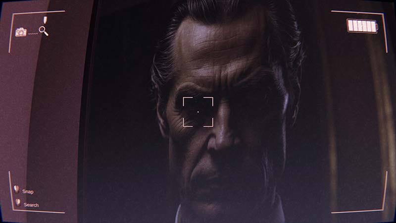 Story progression screen displaying investigation notes and clues