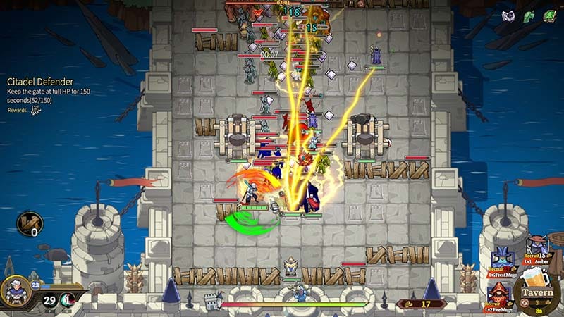 Coordinated defense phase against multiple enemy waves at once