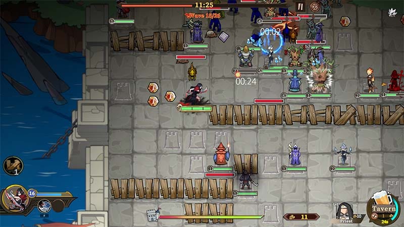 Upgrade and unlock screen showing skills and progression options