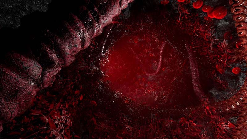 Interface screen displaying gameplay information within a first-person horror environment