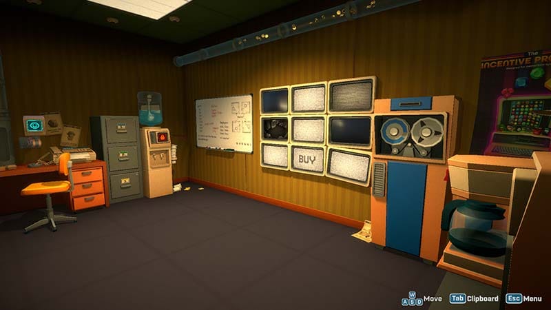 Office vending machine menu used to purchase consumables and system modifiers