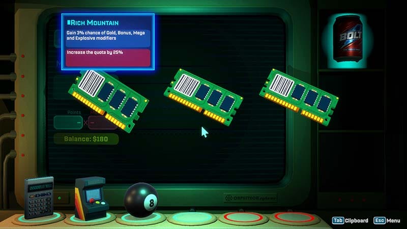 Progression screen showing escalating quota targets and performance metrics
