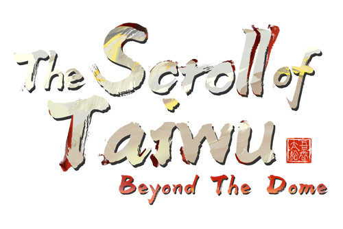 The Scroll of Taiwu game logo for a wuxia RPG set in mythological ancient China
