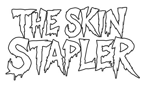 The Skin Stapler logo for a PSX-style grindhouse horror game