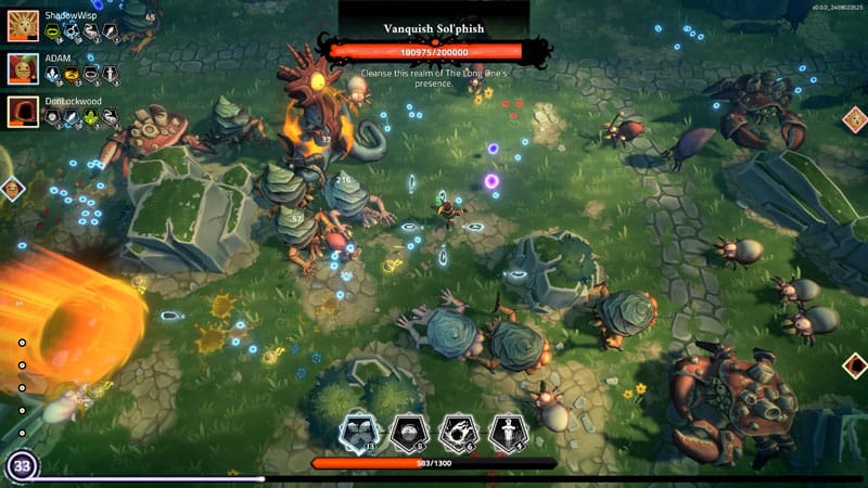Spell customization screen displaying upgrades and elemental modifiers