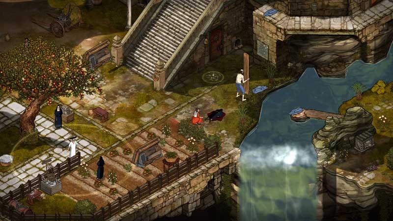Gameplay interface showing character inventory and ability selection menu