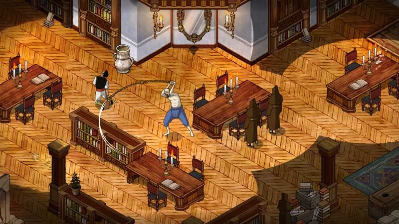 Character distracting a guard mechanism to open a path during stealth gameplay