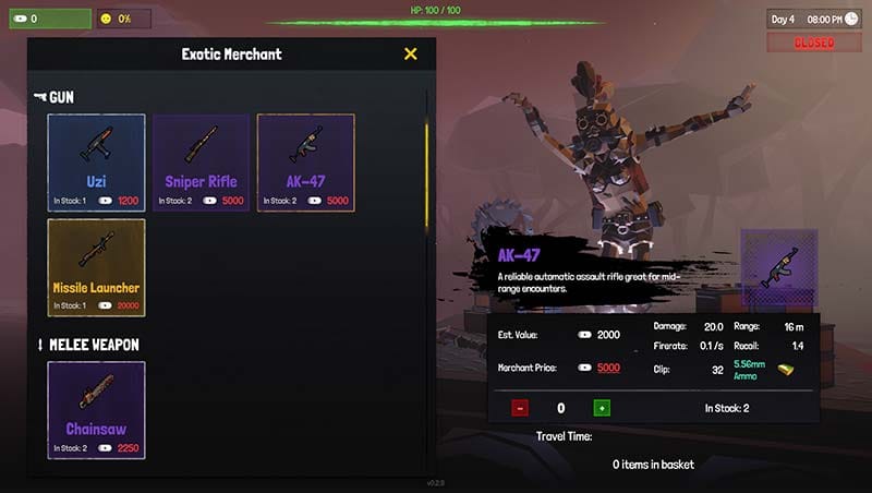 Menu interface showing crafting stations and upgrade options