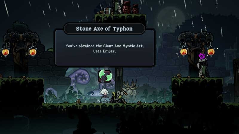 Interface screen displaying inventory and Spirit Fragment upgrades