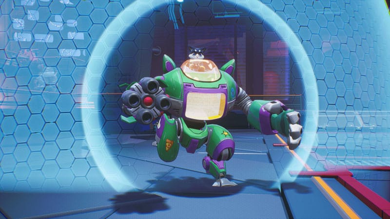 Stylized arena environment during PvE gameplay