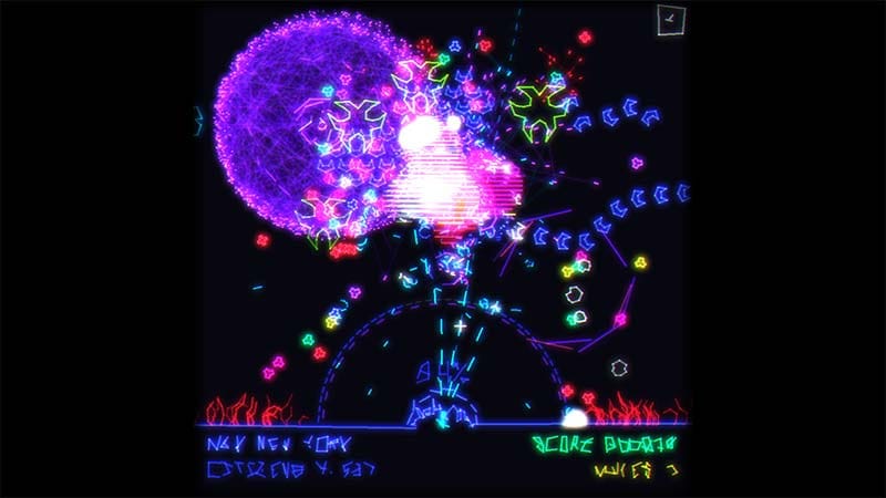 Gameplay scene showing a city facing multiple hostile alien enemies