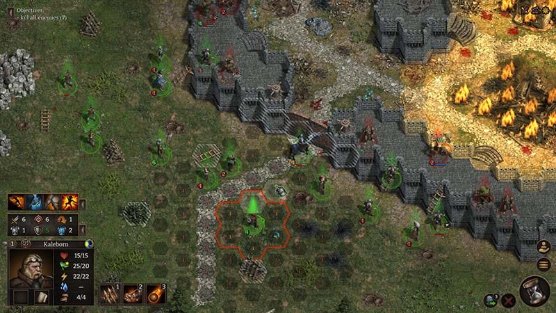 Night battle scenario with lighting affecting visibility and combat outcomes