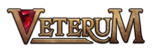 Veterum logo for tactical strategy RPG with hex-based combat systems