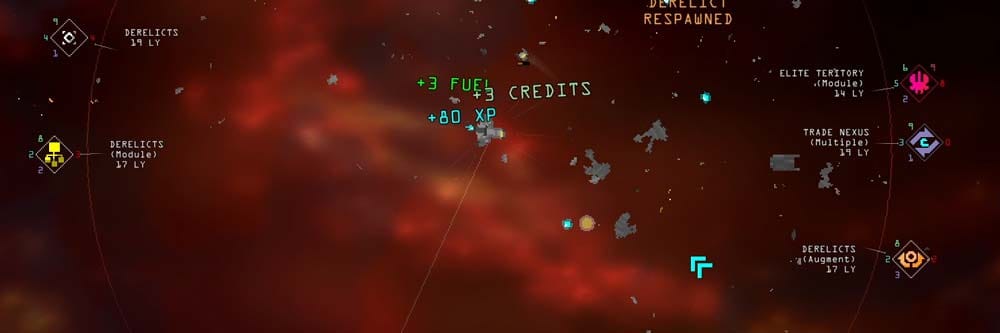 Wide banner featuring a spaceship traveling through a dark space environment